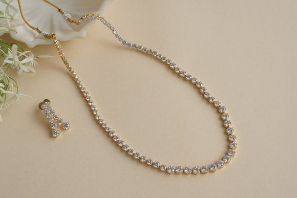 Ad stone Necklace set (4-8276)(Ak)