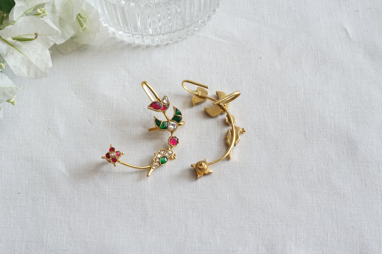 Kundan Earcuff Earrings (1-5275)(R)