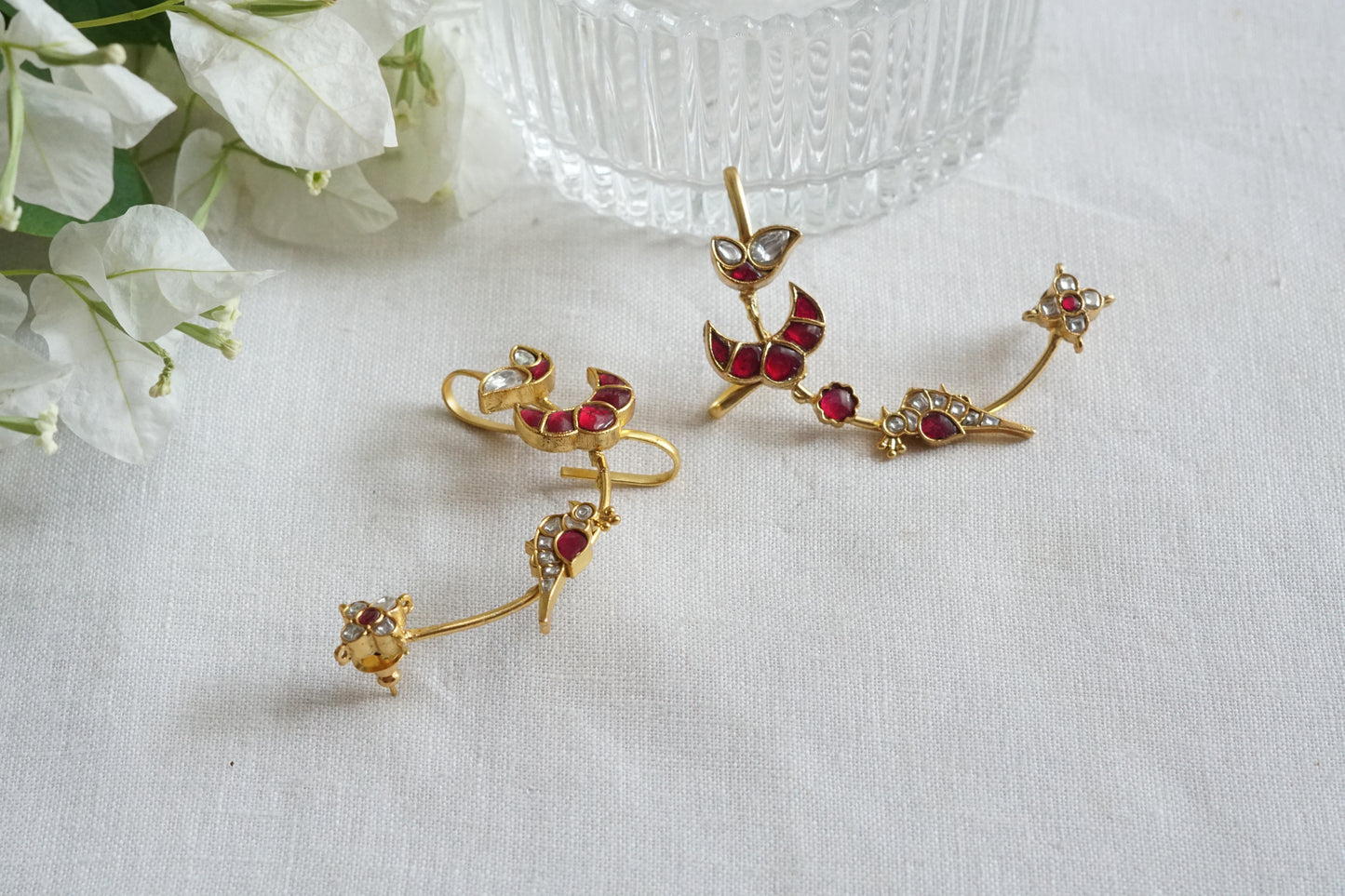 Kundan Earcuff Earrings (1-5276)(R)