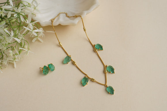 Stone Necklace set (4-8277)(Ak)