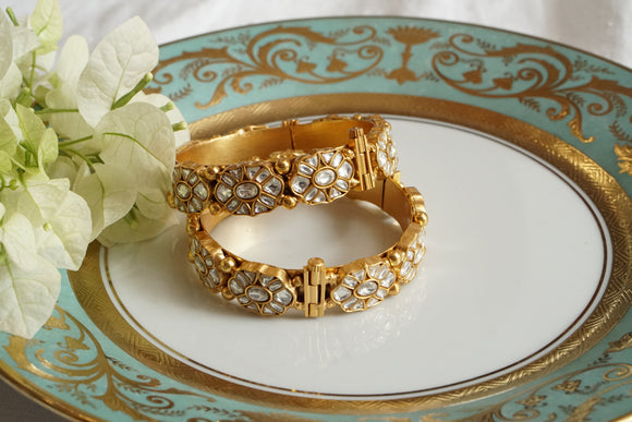 Kundan Bangle (3-473)(R)Size 2’4