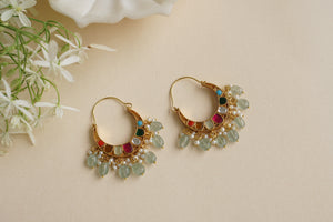 NAVRATAN KUNDAN REVERSIBLE BALI (1-4477)(R)