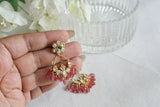 Kundan small chandbali Earrings (1-5288)(R) - JEWELSTYLE