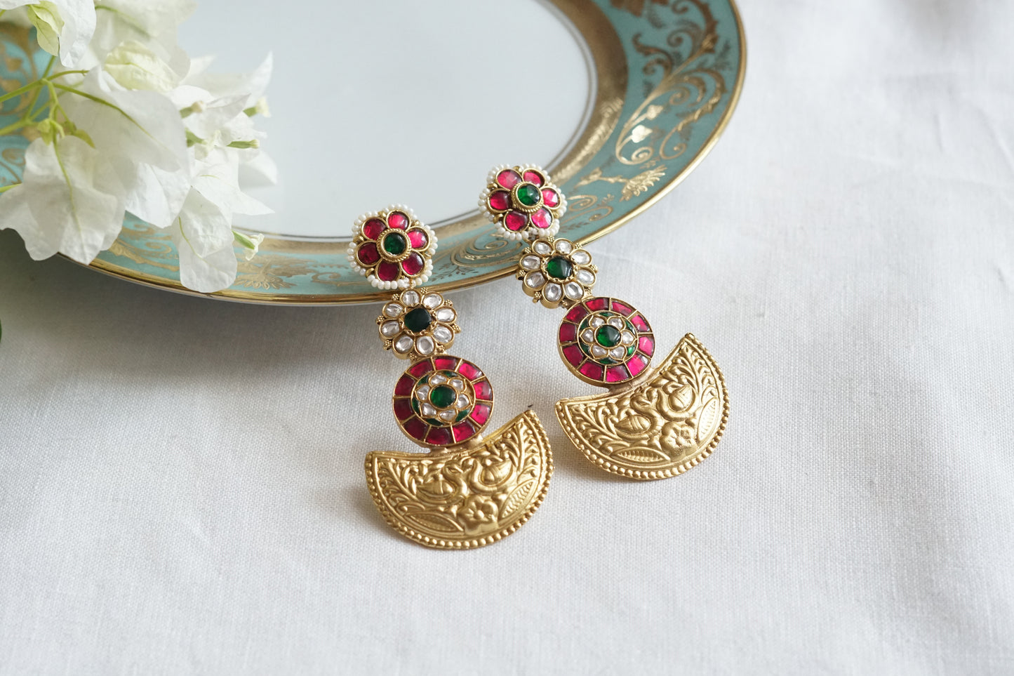 Kundan Earrings (1-5281)(R)