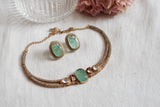 Light Green  Polki Necklace Set (4-7886)(B)