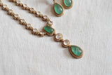 Light Green  Polki Necklace Set (4-7883)(B)