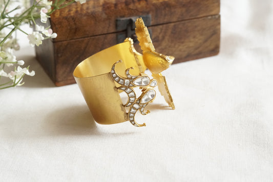 Bird Kundan Bangles openable (3-490)(R)