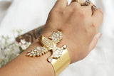 Bird Kundan Bangles openable (3-490)(R) - JEWELSTYLE