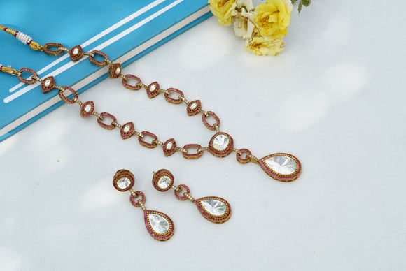 polki necklace set (4-6931)(B)
