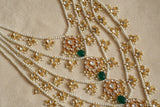 5 Line Kundan Ranihaar Necklace (4-8639)(R)