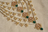 5 Line Kundan Ranihaar Necklace (4-8639)(R)