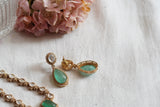 Light Green  Polki Necklace Set (4-7883)(B)