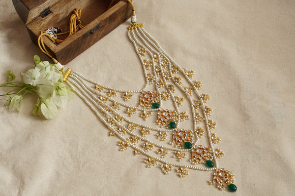 5 Line Kundan Ranihaar Necklace (4-8639)(R)
