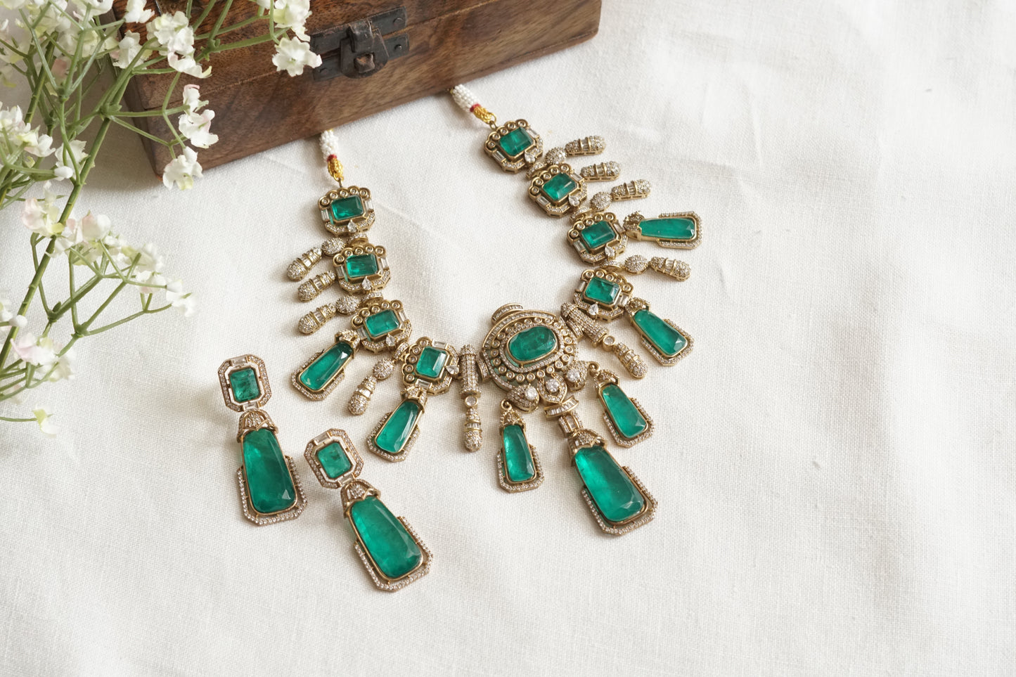 Polki Necklace Set (4-9300)(B)