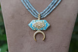 Kundan pendant Necklace set (4-6111)(R)