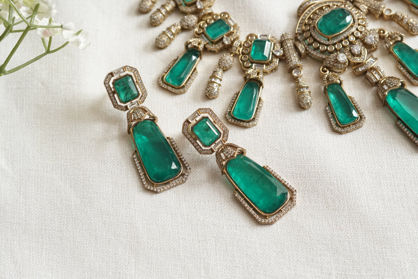 Polki Necklace Set (4-9300)(B)