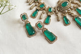 Polki Necklace Set (4-9300)(B) - JEWELSTYLE