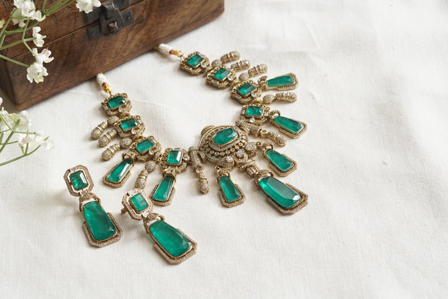 Polki Necklace Set (4-9300)(B)