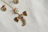 Navratan Kundan Pendant Set (4-9298)(A) - JEWELSTYLE