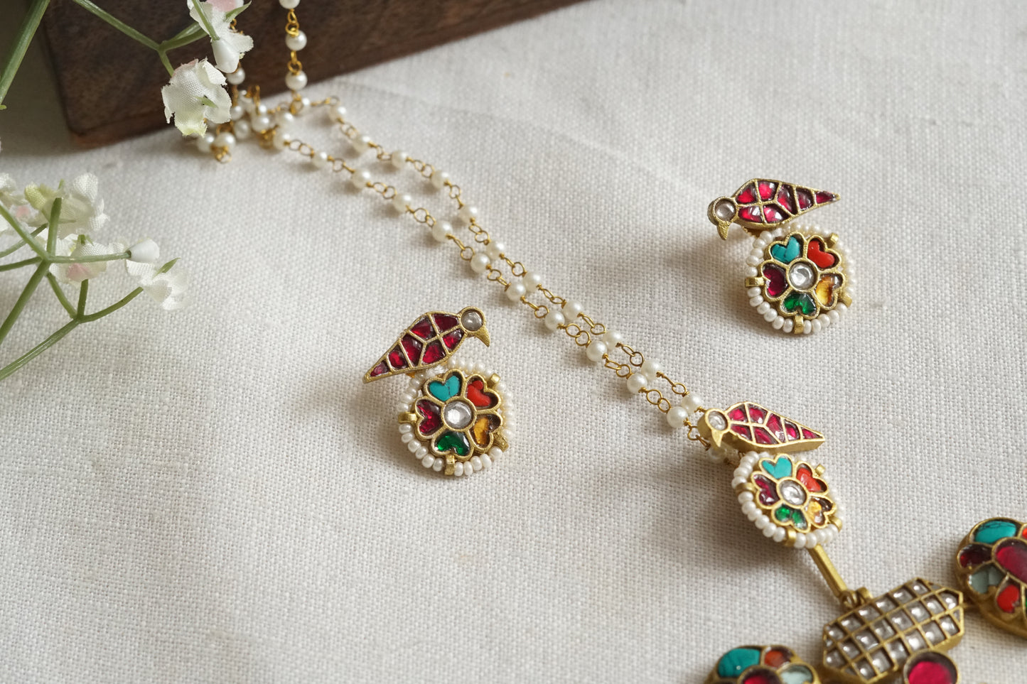 Navratan Kundan Pendant Set (4-9298)(A)