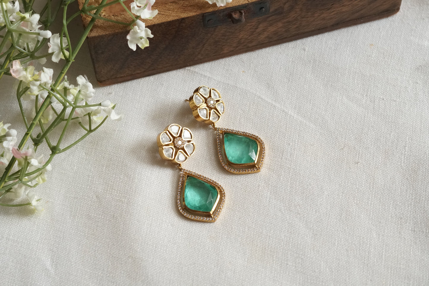 Polki Earrings (1-5301)(B)