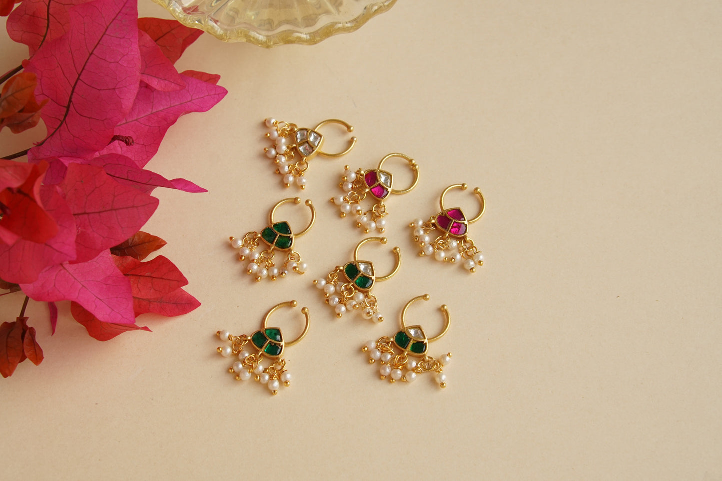 Kundan Septum Nosering (2-238)(AK) - JEWELSTYLE