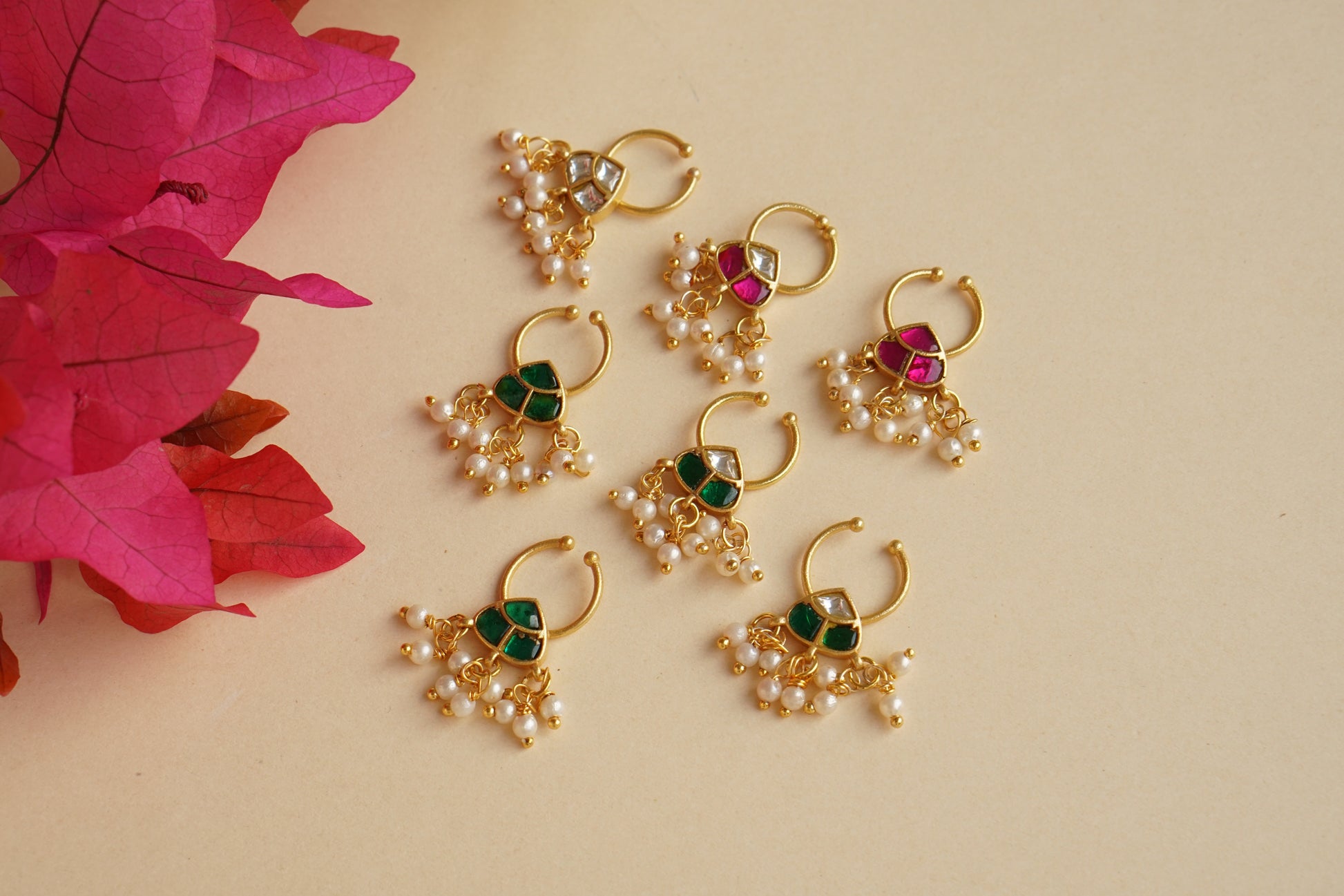 Kundan Septum Nosering (2-238)(AK) - JEWELSTYLE