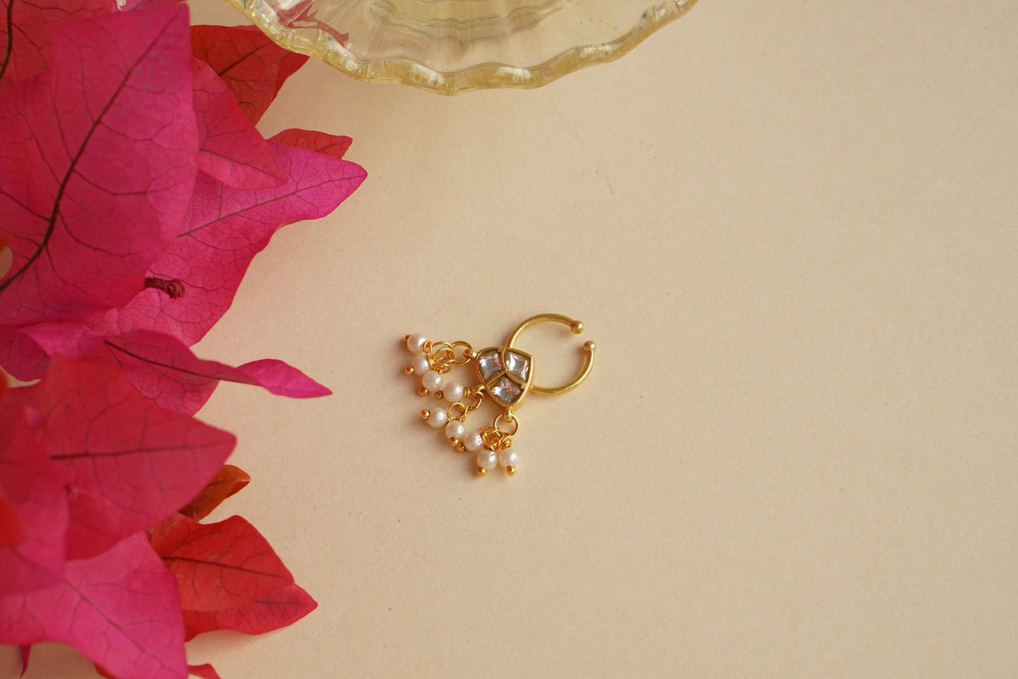Kundan Septum Nosering (2-238)(AK) - JEWELSTYLE