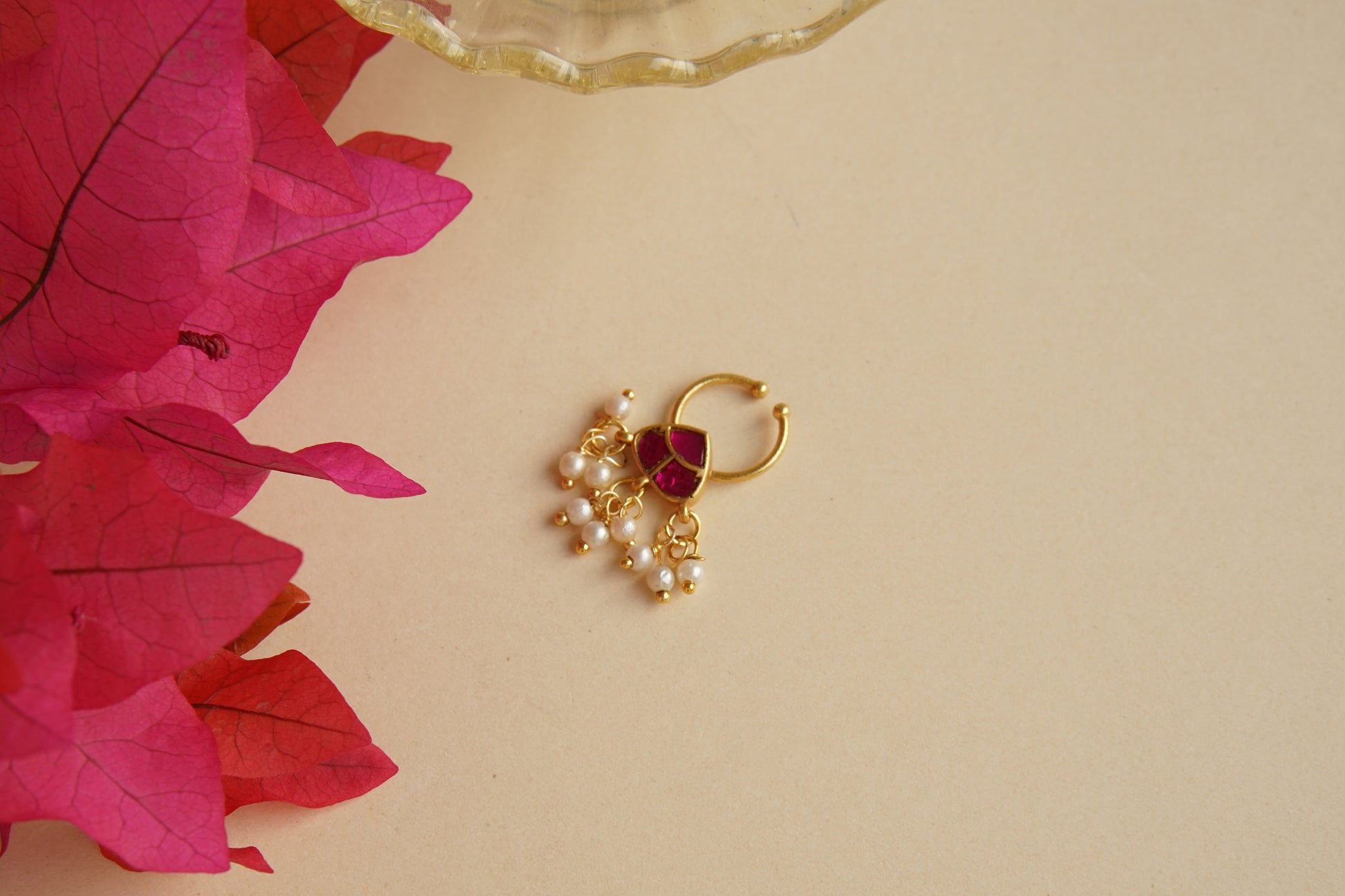 Kundan Septum Nosering (2-238)(AK) - JEWELSTYLE