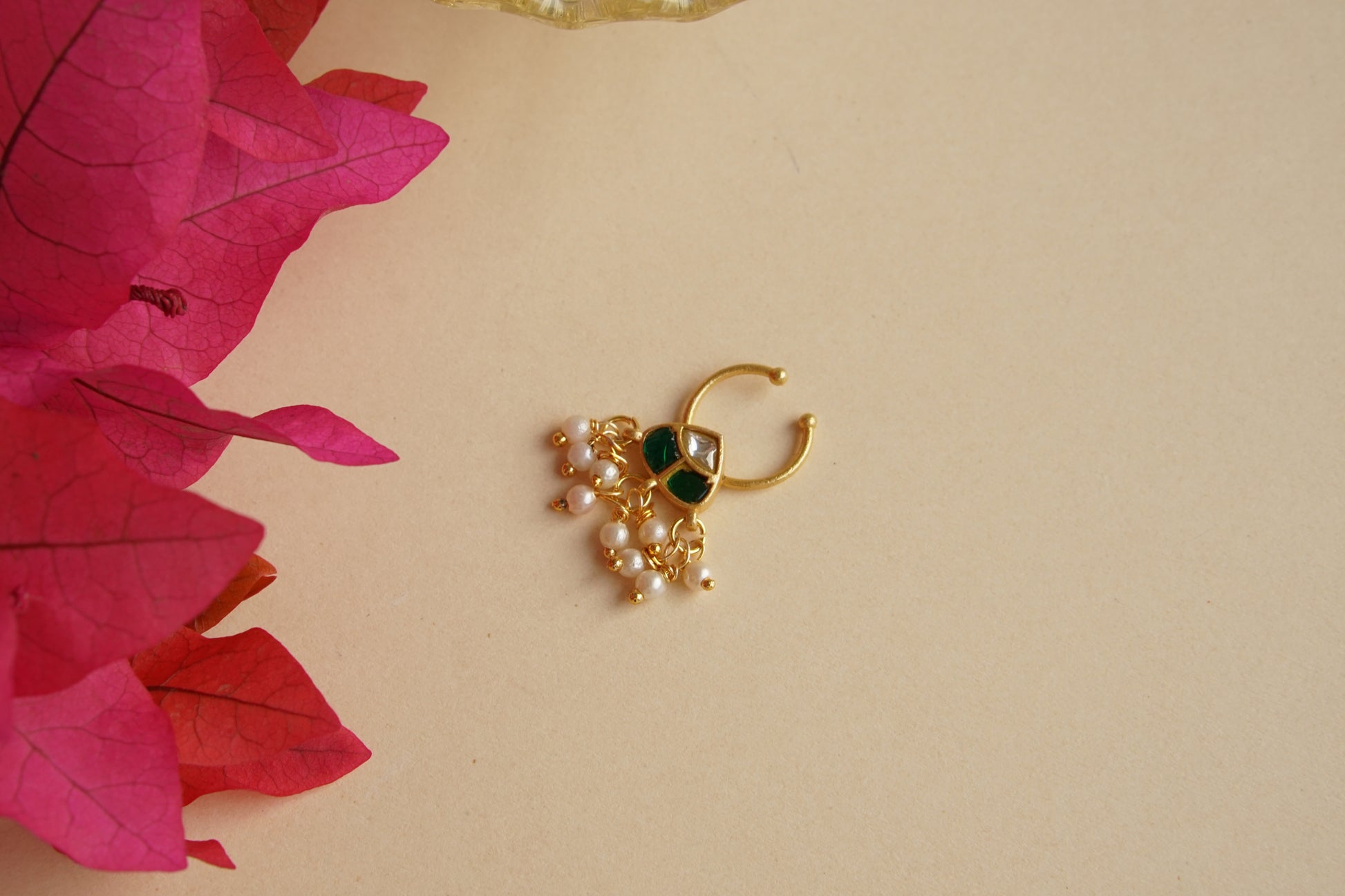 Kundan Septum Nosering (2-238)(AK) - JEWELSTYLE