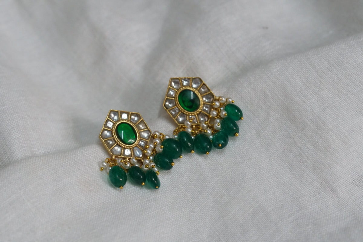 Kundan earring (1-3173)(R)(OFFER PIECE) - JEWELSTYLE