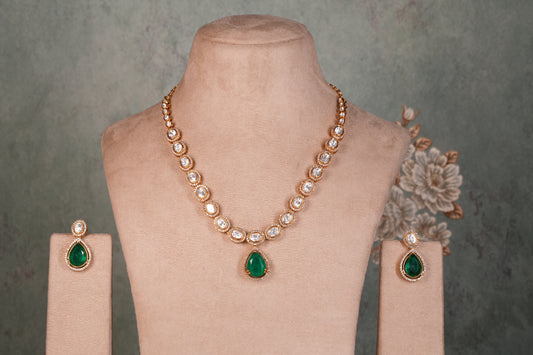 Polki Necklace Set(4-9220)(K)