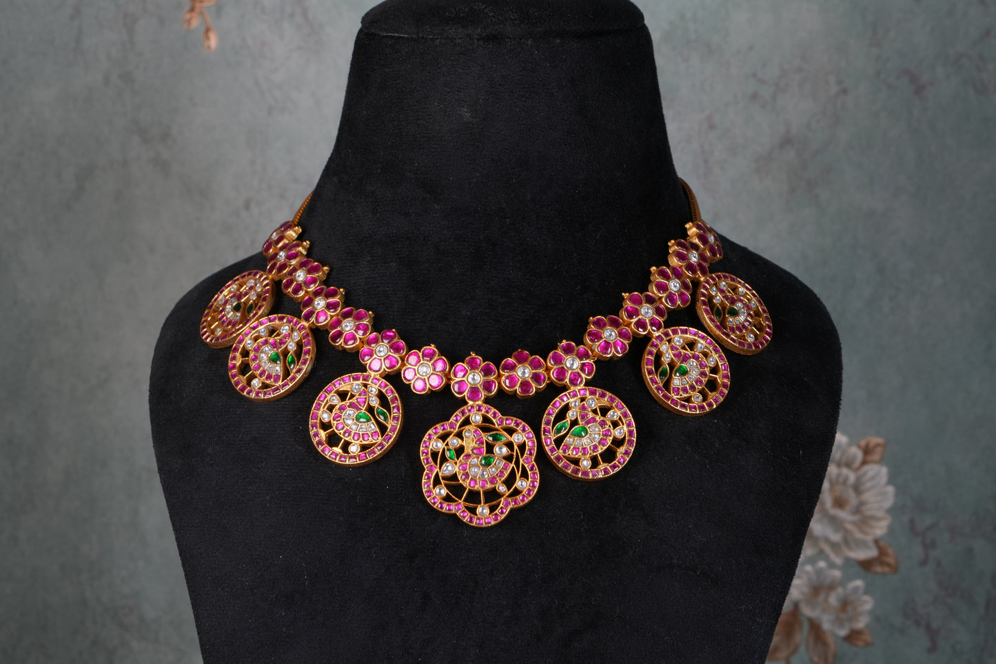 Kundan Necklace( 4-9207)(K) - JEWELSTYLE