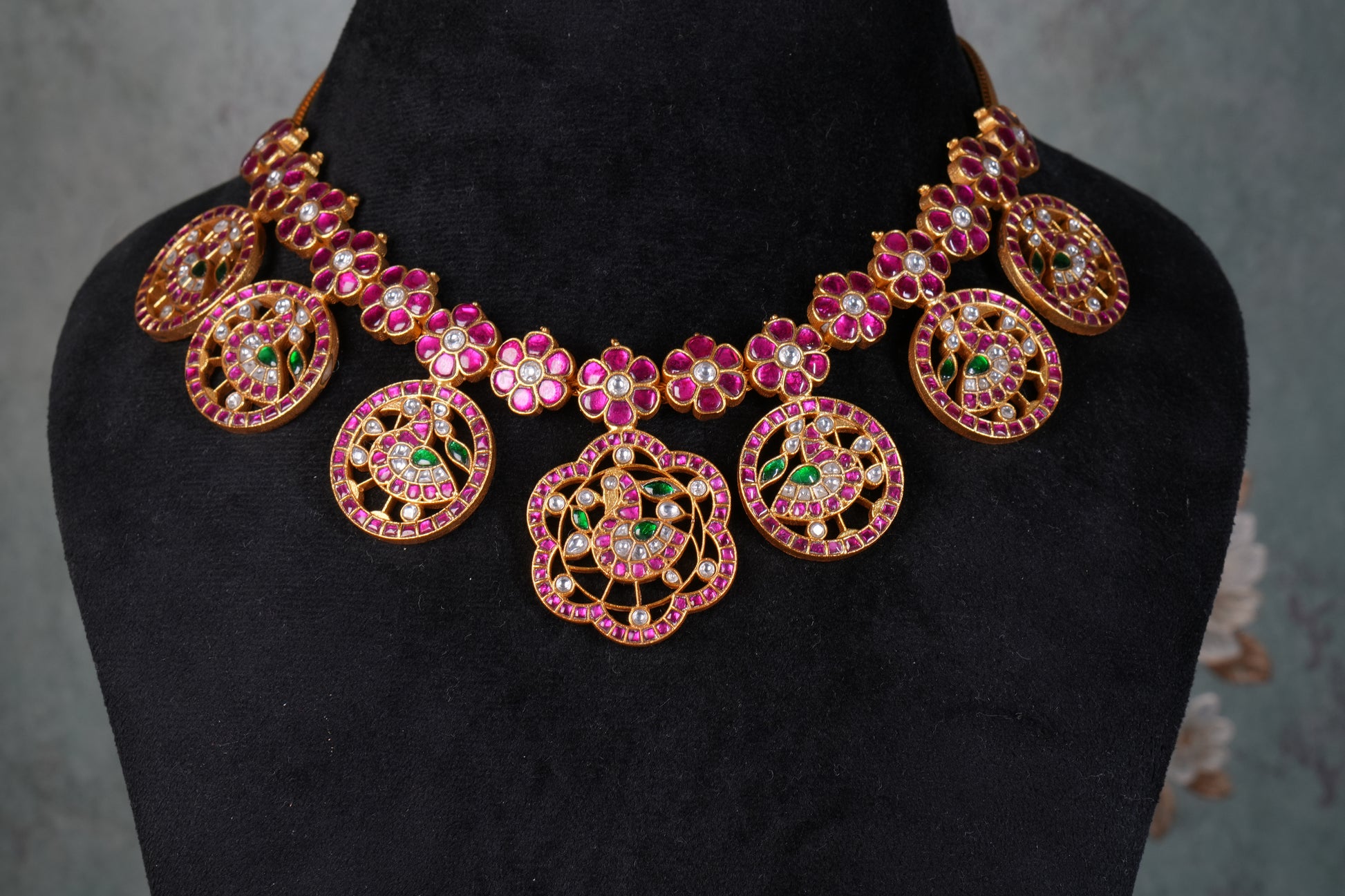 Kundan Necklace( 4-9207)(K) - JEWELSTYLE