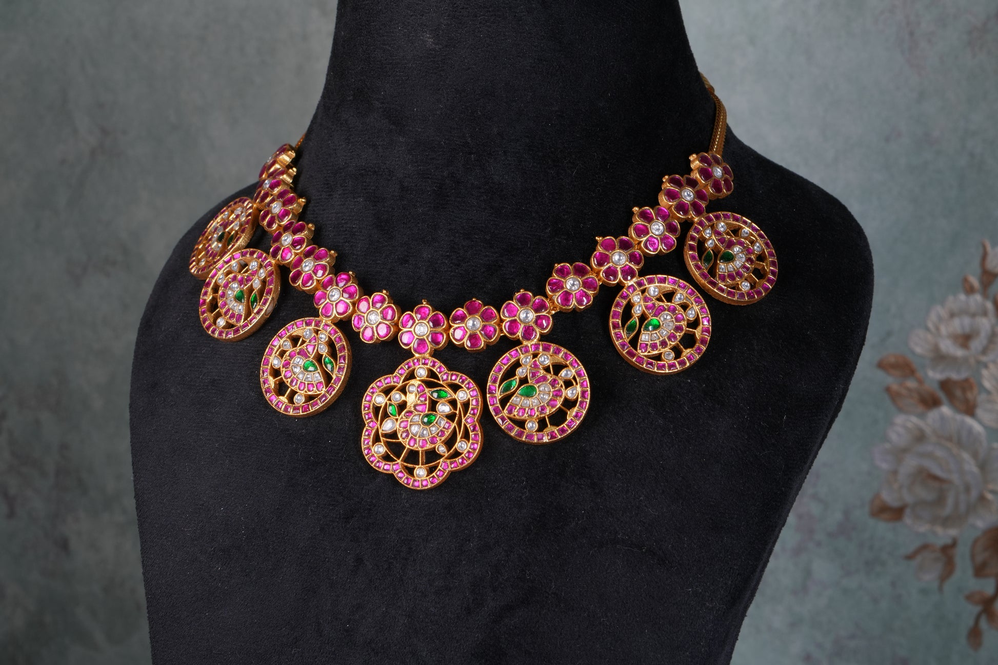 Kundan Necklace( 4-9207)(K) - JEWELSTYLE