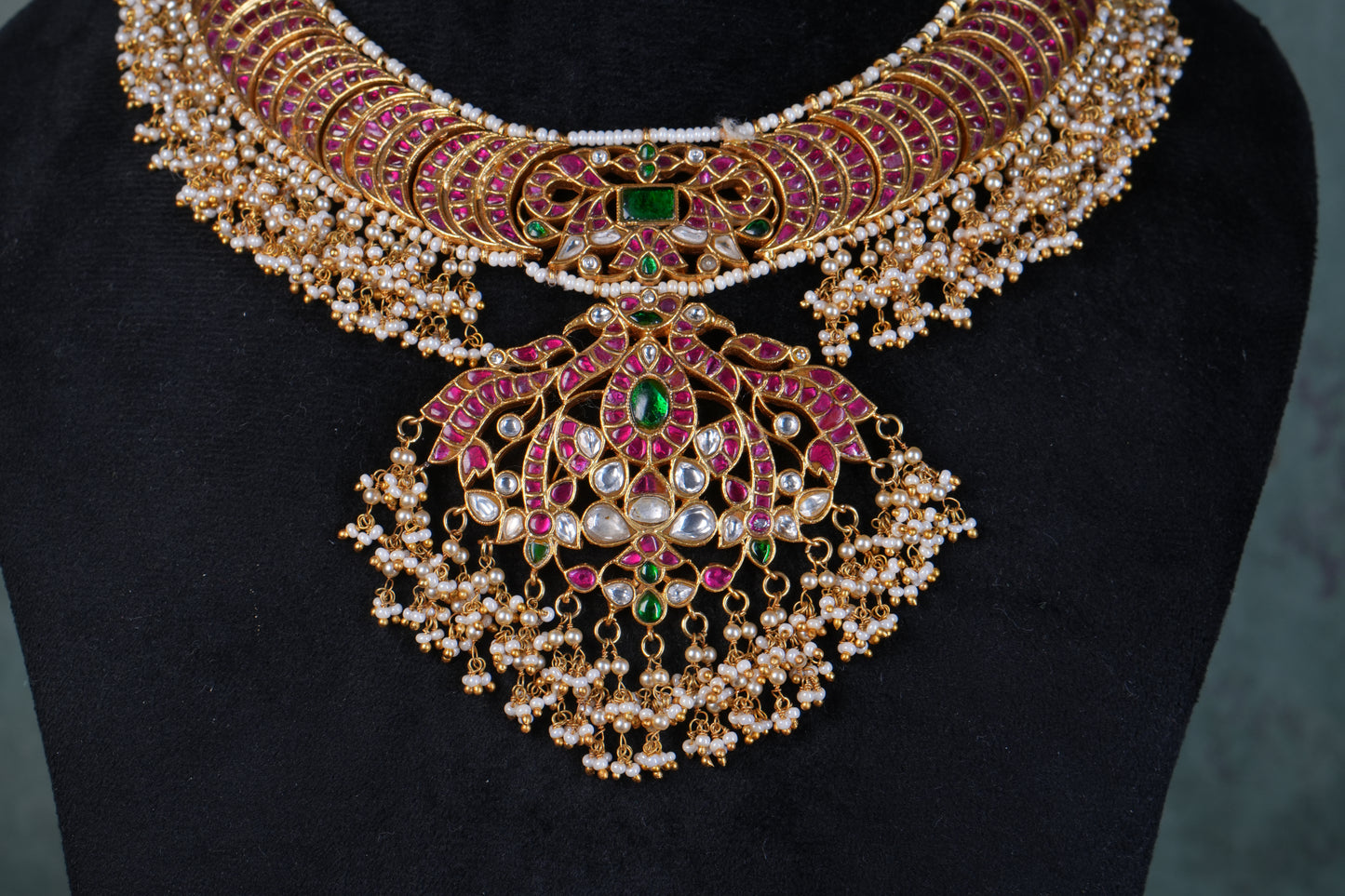 Kundan Necklace (4-9198)(K) - JEWELSTYLE