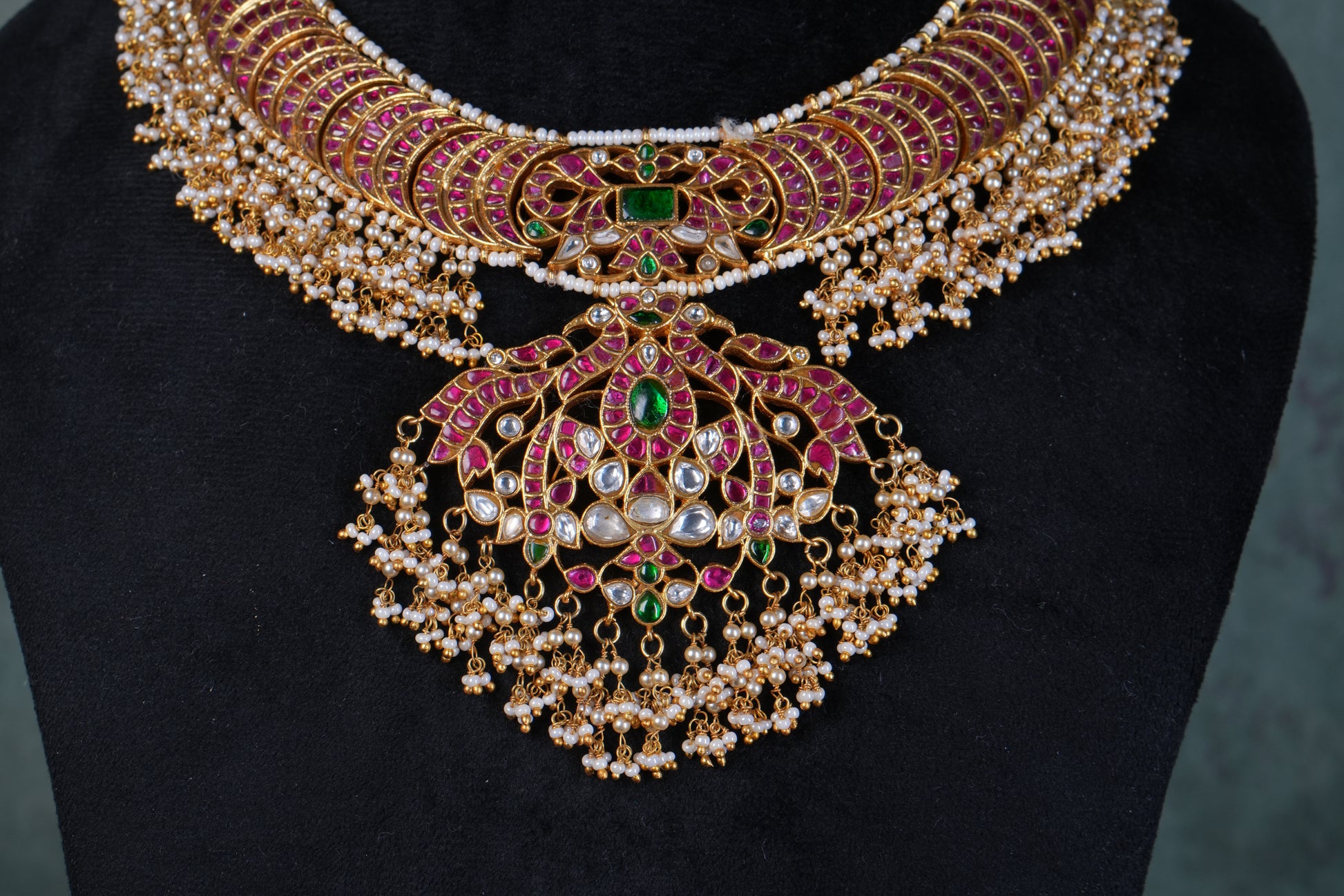 Kundan Necklace (4-9198)(K) - JEWELSTYLE
