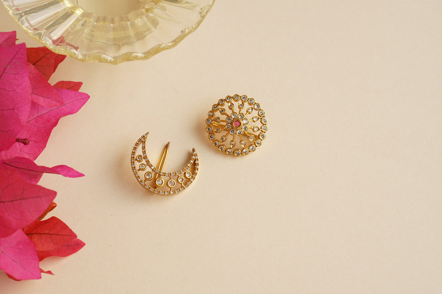 Sun & Moon Hairclip (5-1564)(AK) - JEWELSTYLE
