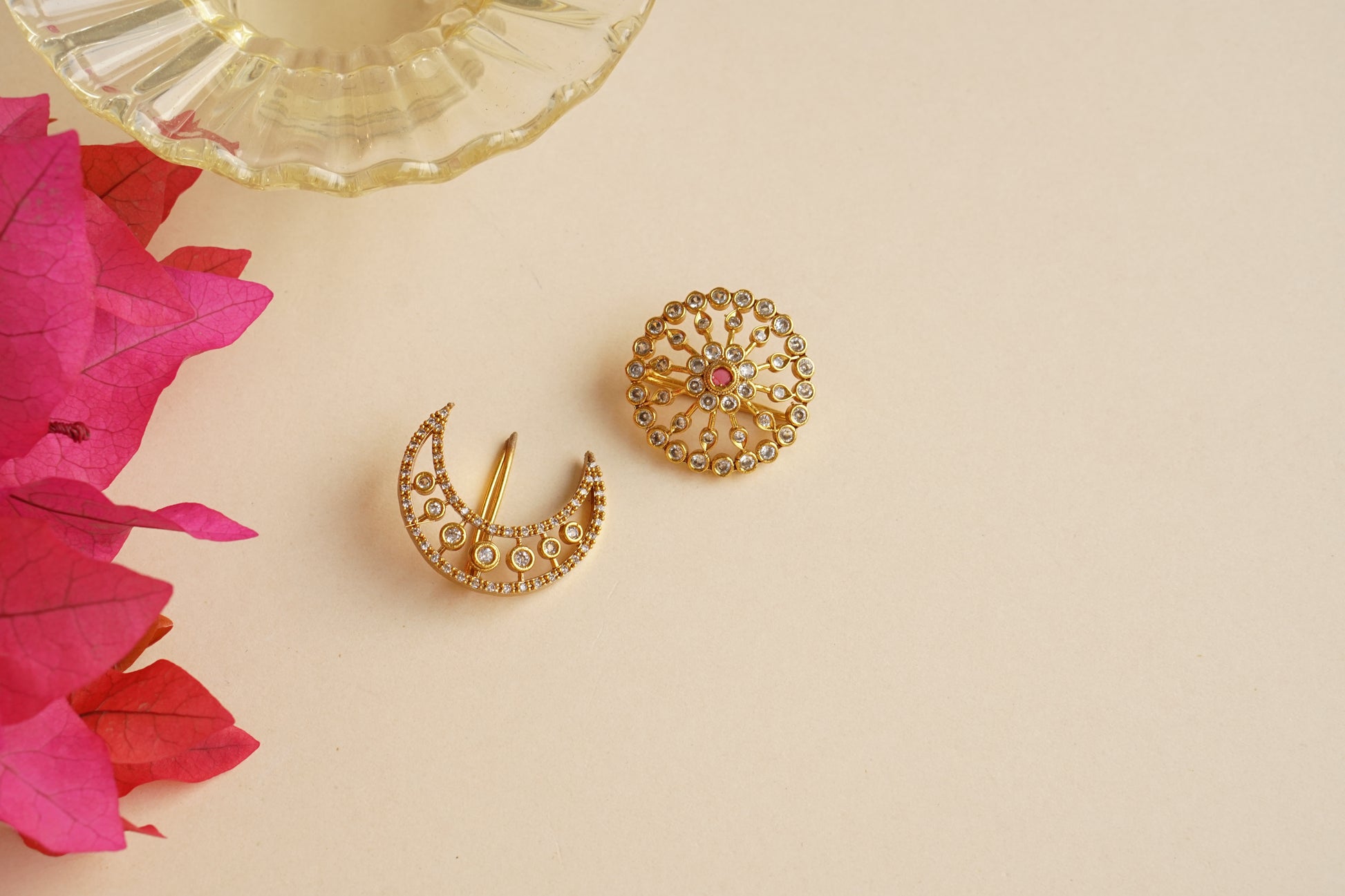 Sun & Moon Hairclip (5-1564)(AK) - JEWELSTYLE