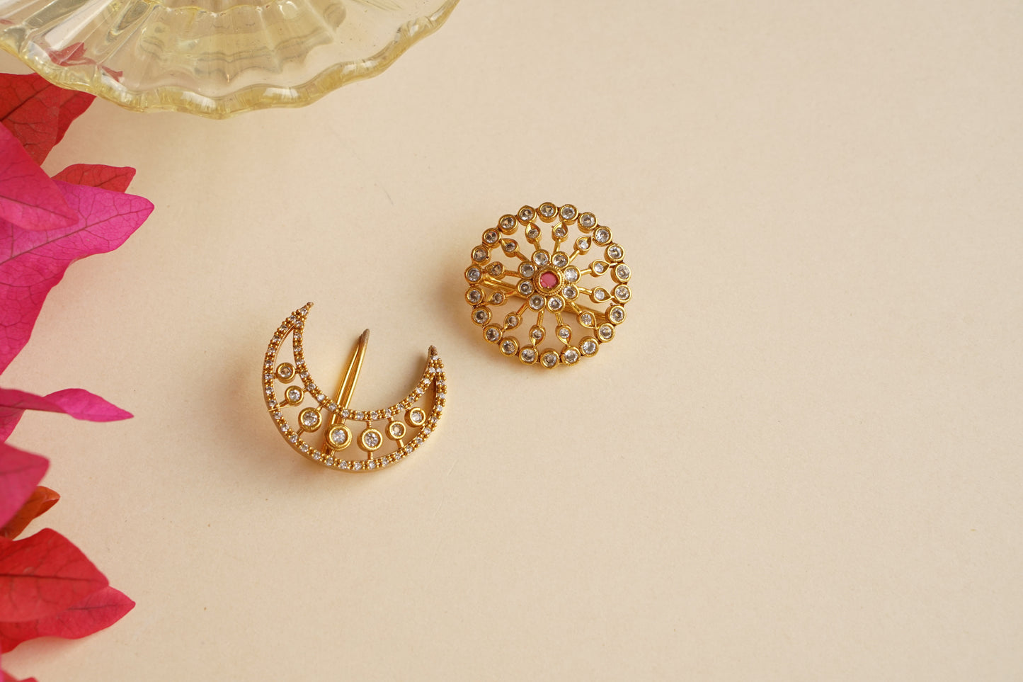 Sun & Moon Hairclip (5-1564)(AK) - JEWELSTYLE