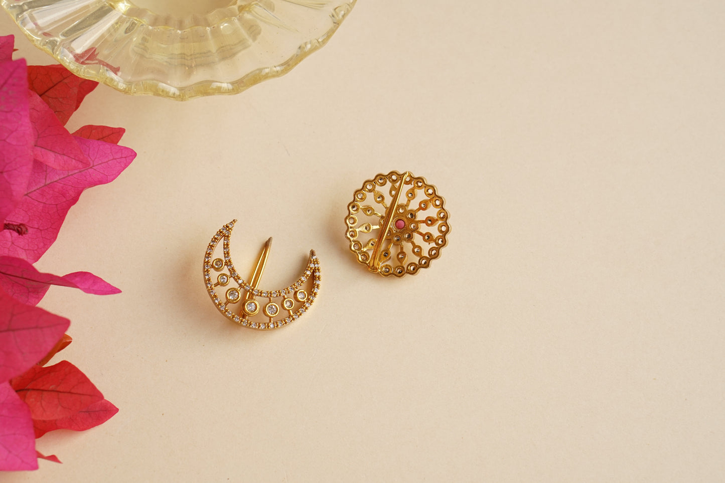 Sun & Moon Hairclip (5-1564)(AK) - JEWELSTYLE