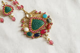 Multi Kundan Pendant Set (4-9296)(A) - JEWELSTYLE