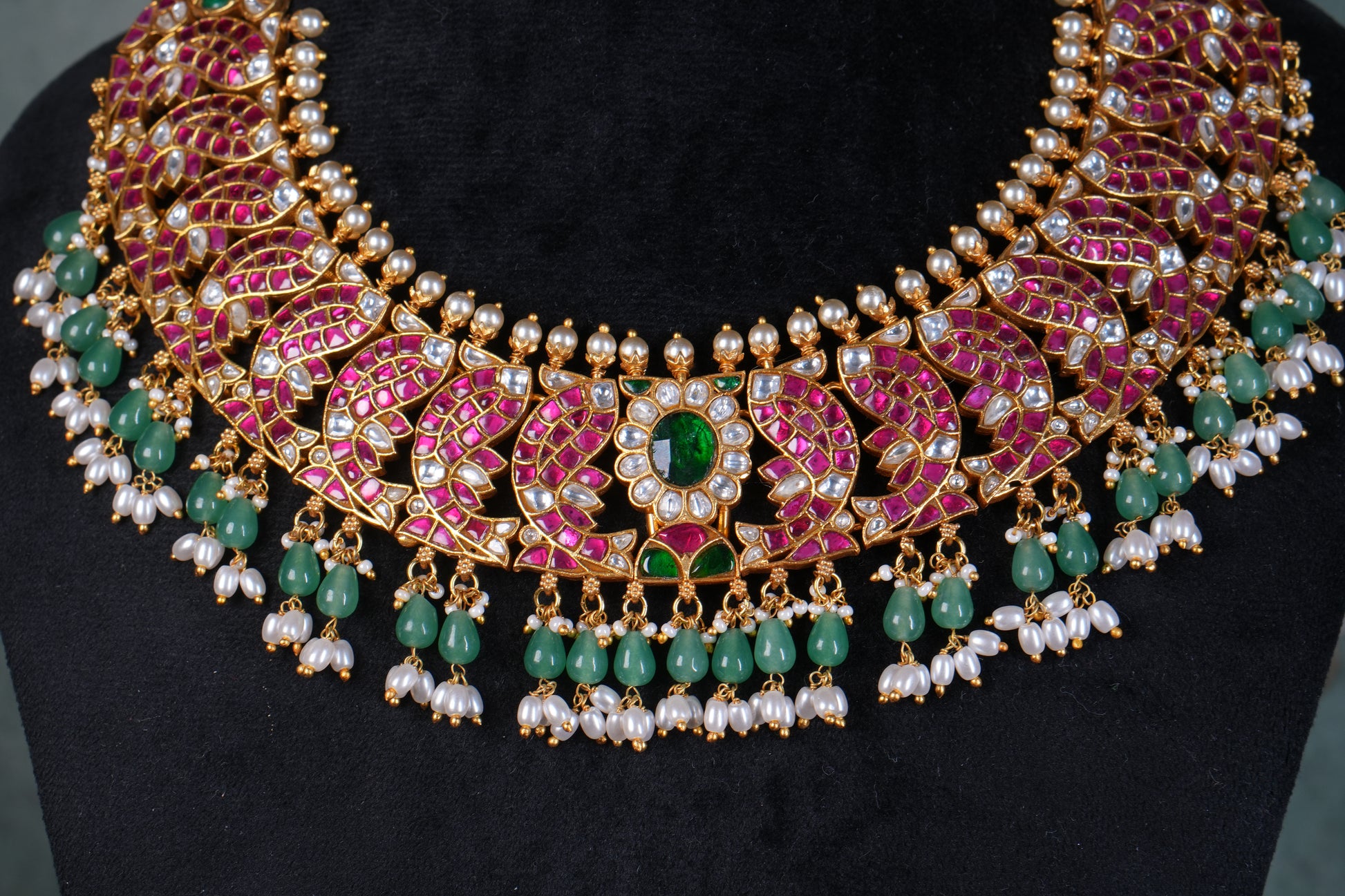 Kundan Necklace( 4-9206)(K) - JEWELSTYLE