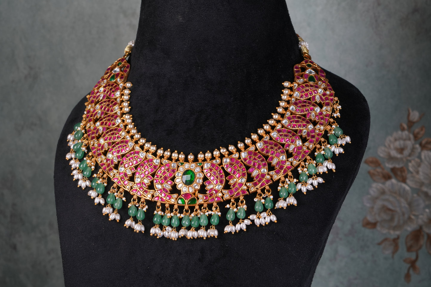 Kundan Necklace( 4-9206)(K) - JEWELSTYLE