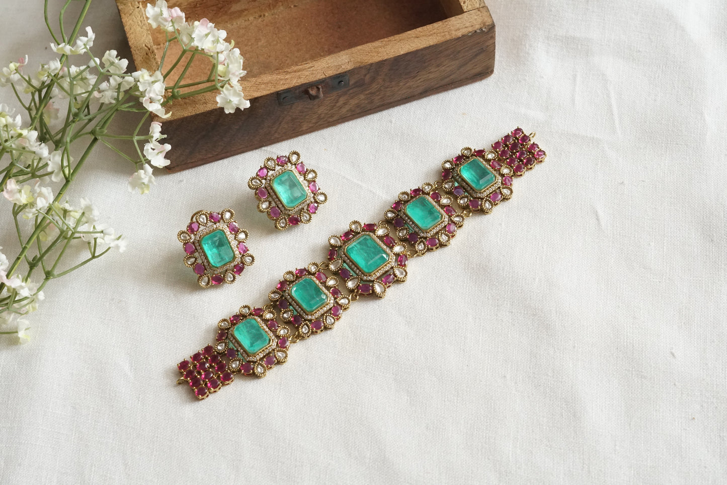 Polki Choker Set (4-9299)(A)