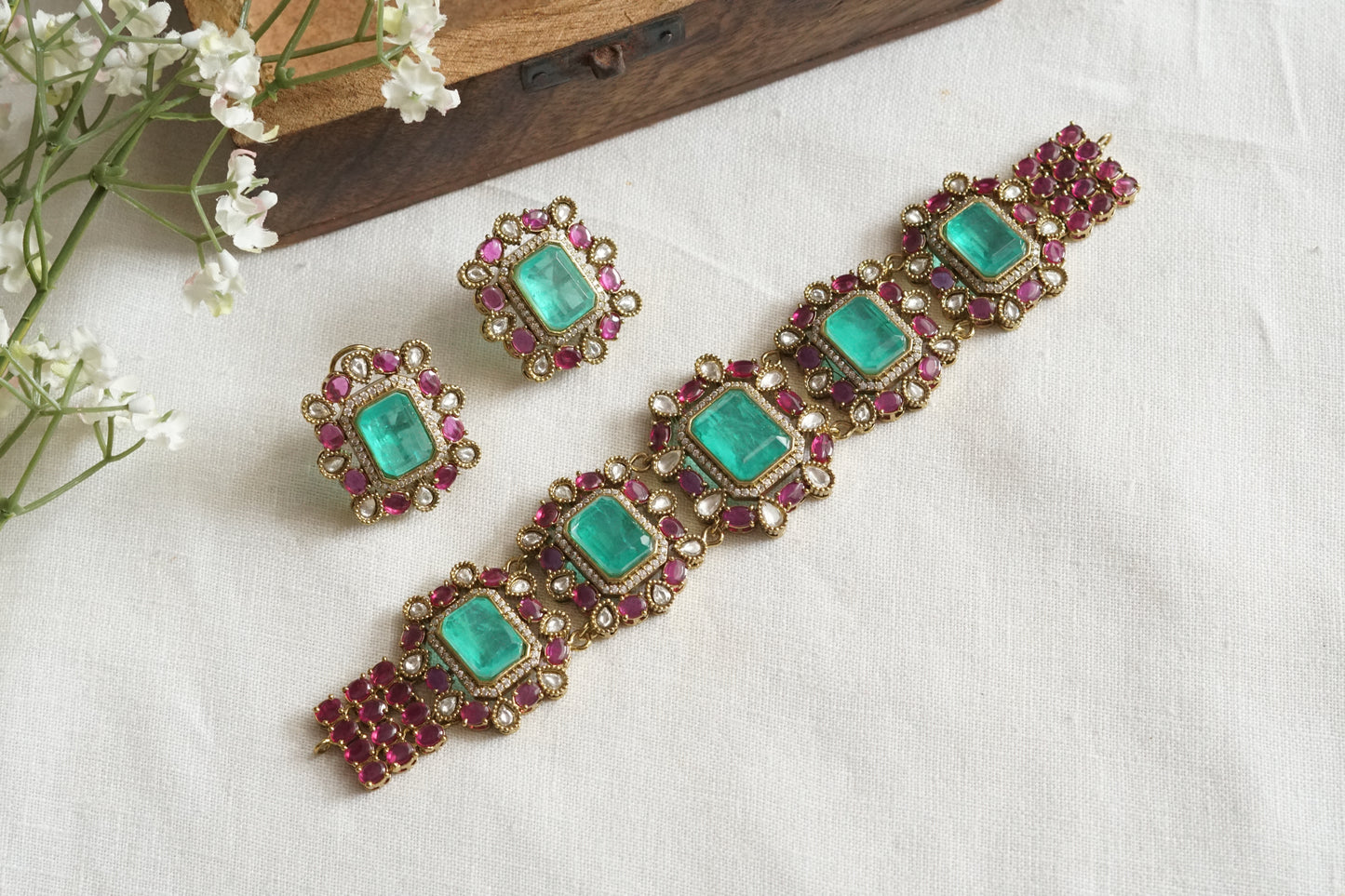 Polki Choker Set (4-9299)(A)