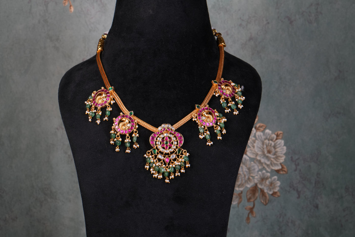 Kundan Necklace( 4-9205)(K) - JEWELSTYLE