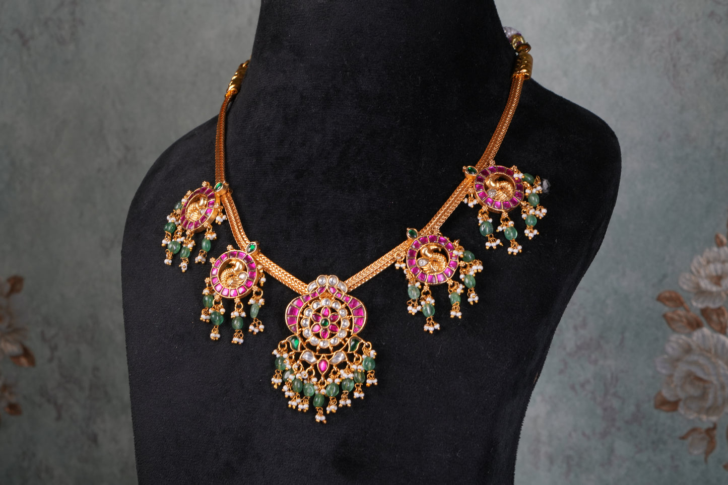 Kundan Necklace( 4-9205)(K) - JEWELSTYLE
