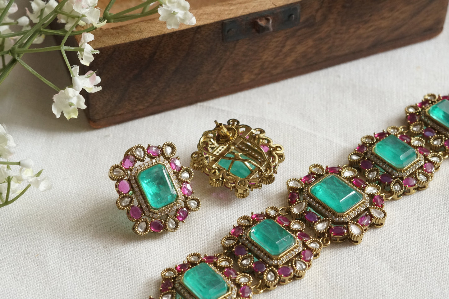 Polki Choker Set (4-9299)(A)