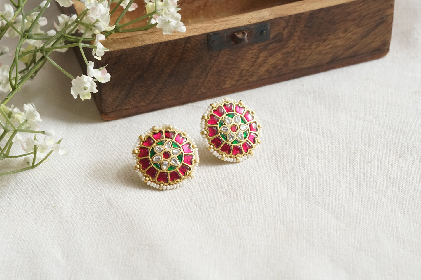 Kundan Studs (1-5295)(A)